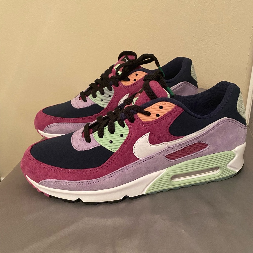 Mens Nike Air Max 90 NRG 'Light Bordeaux Armory Navy' Size 12.5